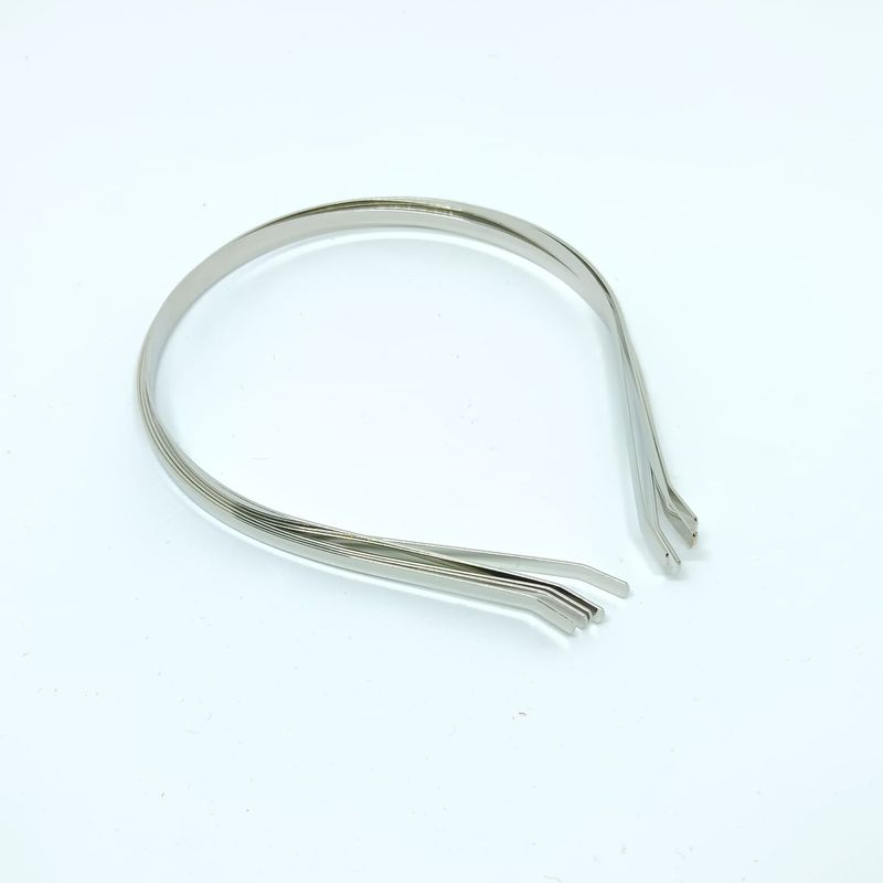 5 diademen - metaal - 5mm - 38cm - zilverkleurig