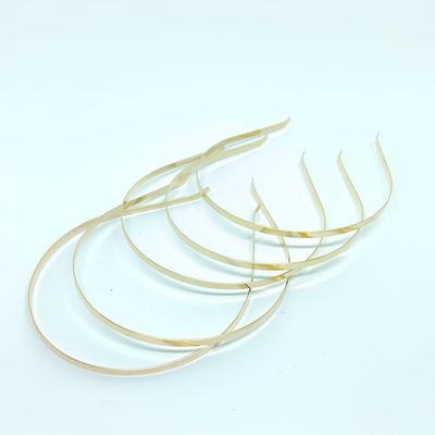 5 diademen - metaal - 5mm - 38cm - goudkleurig