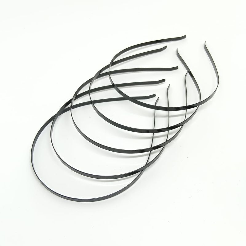 5 diademen - metaal - 5mm - 38cm - zwart