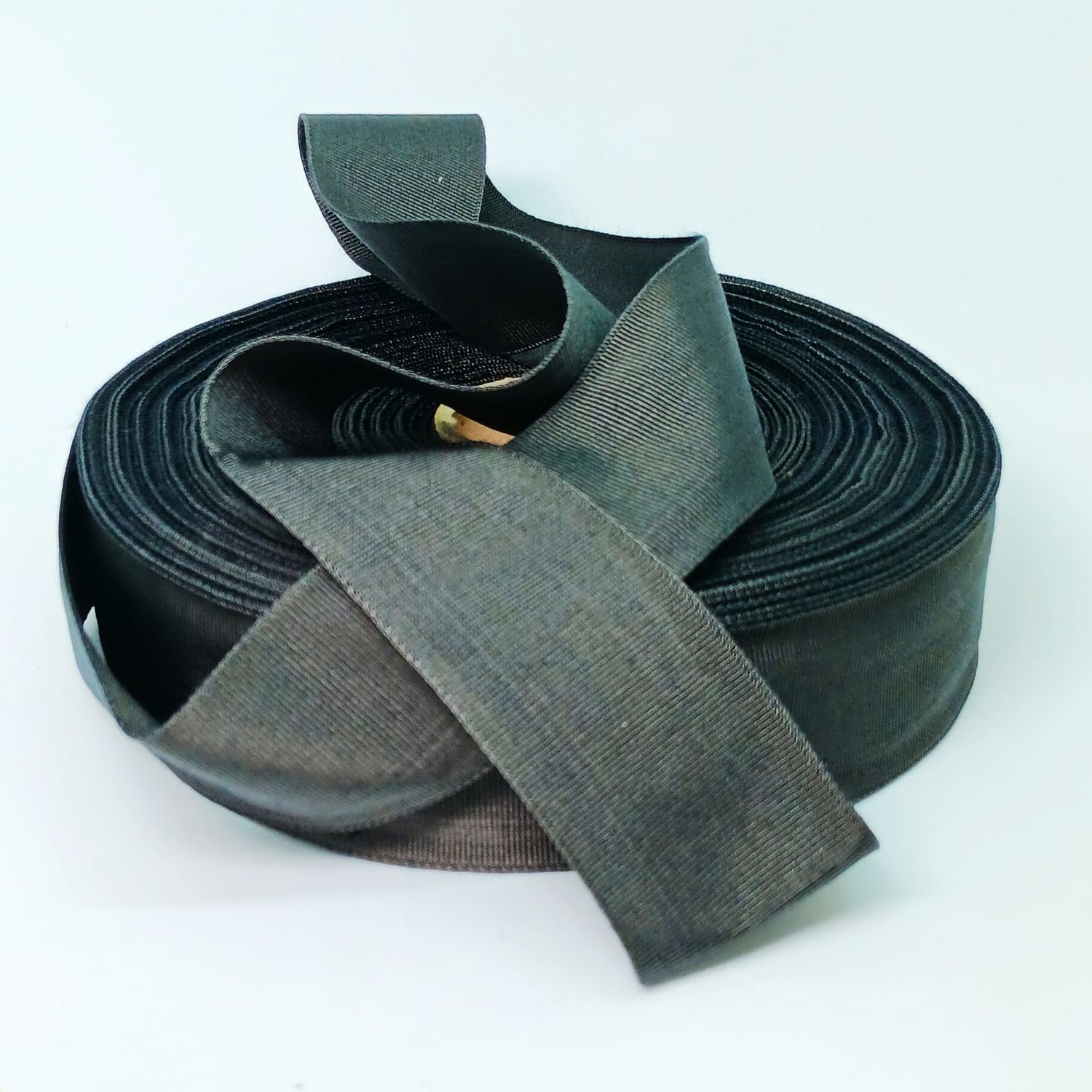 Vintage grossgrain - ribslint donker grijs