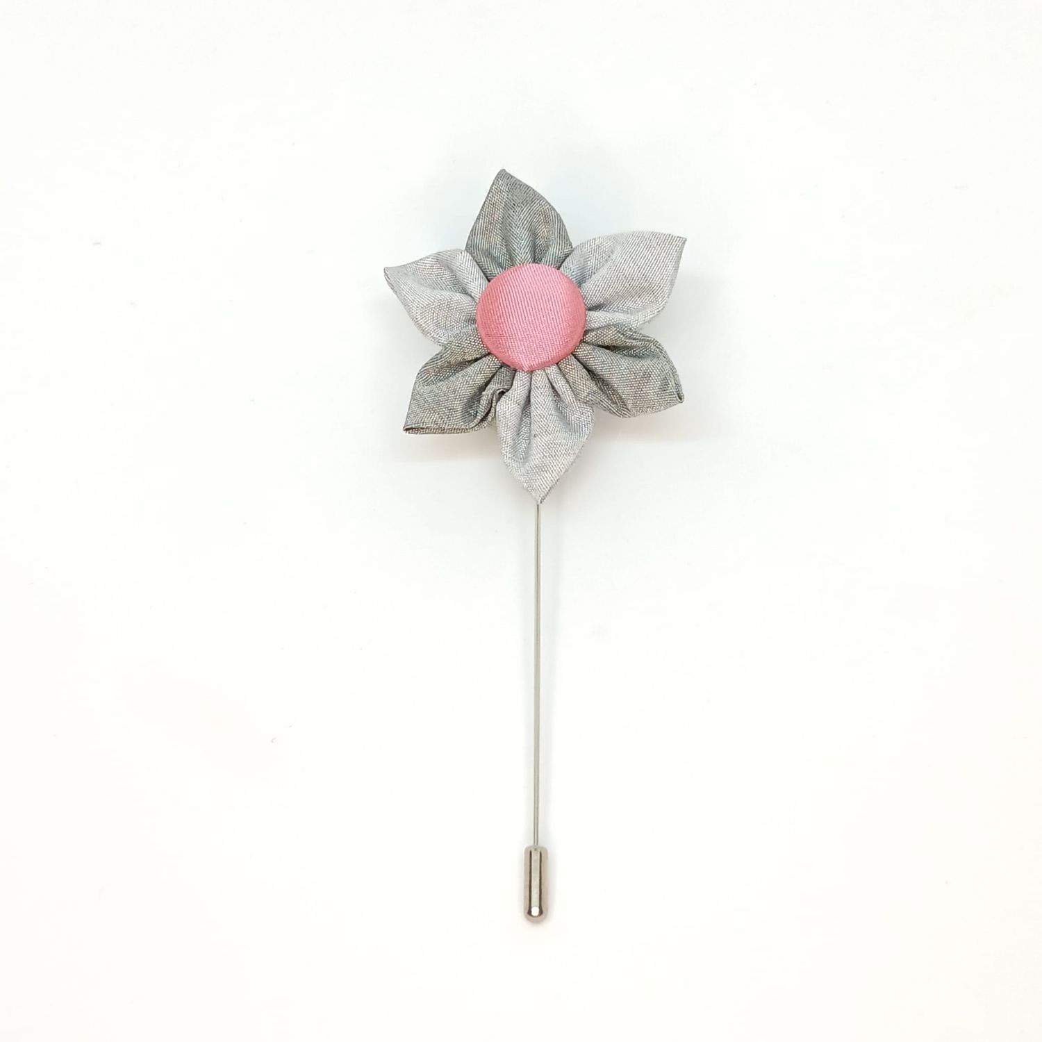Broche boutonnière lapel speld - Kanzashi -tinten grijs Broche boutonnière lapel speld - Kanzashi -tinten grijs