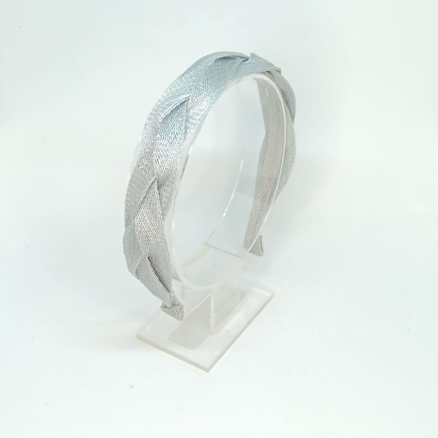 Licht blauw Sinamay Diadeem – Couture Hoofdband