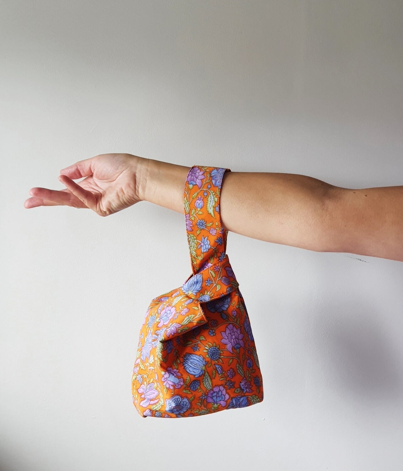 Reba repurposed vintage material Japanese knot bag