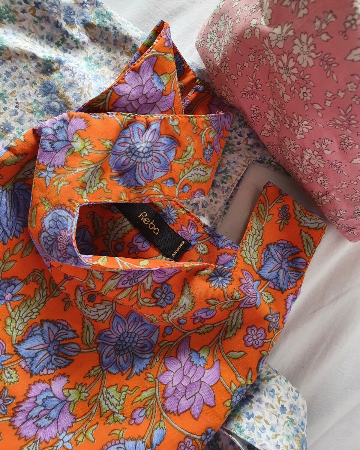 Reba repurposed vintage material Japanese knot bag