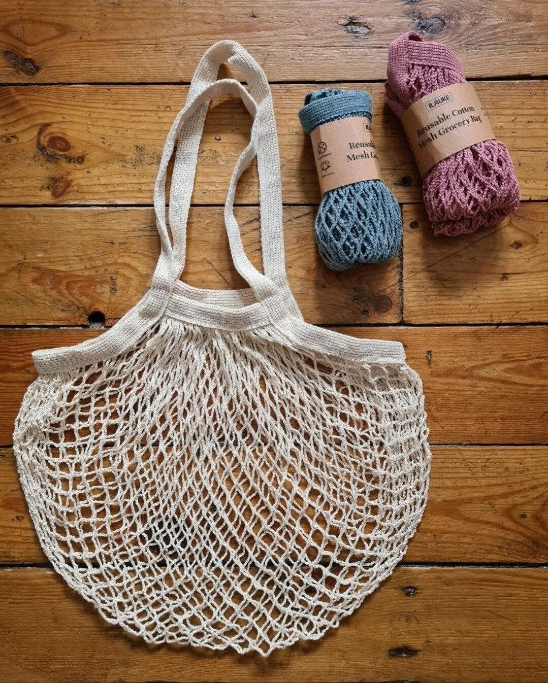 reusable chic cotton string shopper - a bag for life!