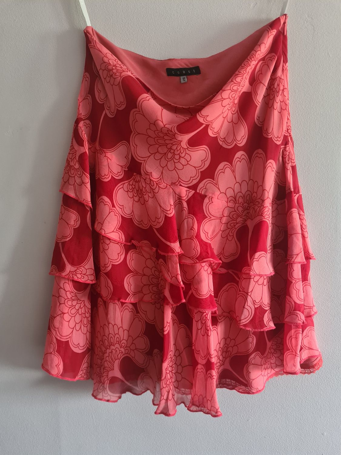 Preloved COAST silk ruffle skirt