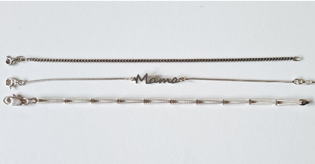 Classic curb link silver bracelet