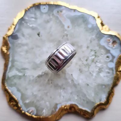 1970&#39;s sterling silver wide band ring