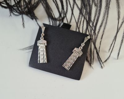 Art Deco sterling silver tassle earrings