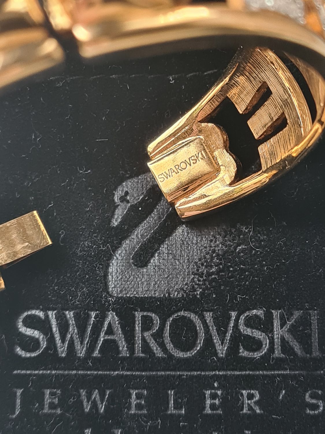 Vintage Swarovski LOVE gold tone bangle RRP £200+