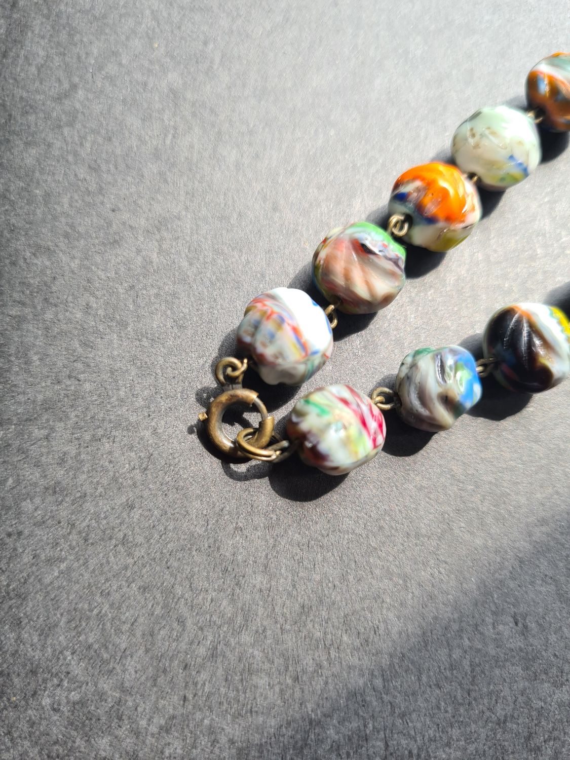 Incredible vintage Czech glass bead necklace