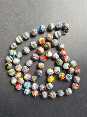 Incredible vintage Czech glass bead necklace