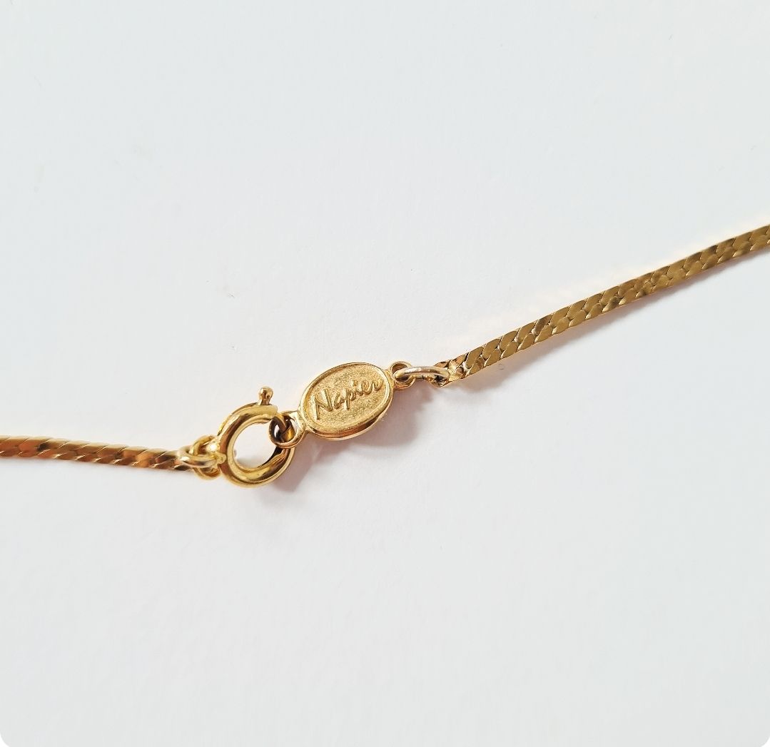 1970&#39;s Napier Deco design enamel necklace
