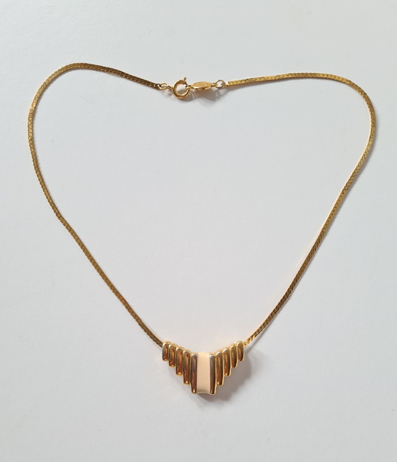 1970&#39;s Napier Deco design enamel necklace