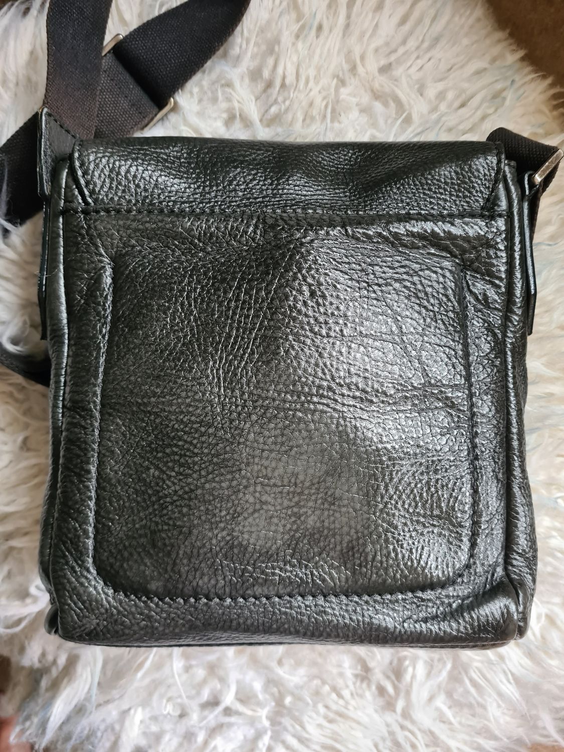 Vintage &#39;The Bridge&#39; black leather messenger bag