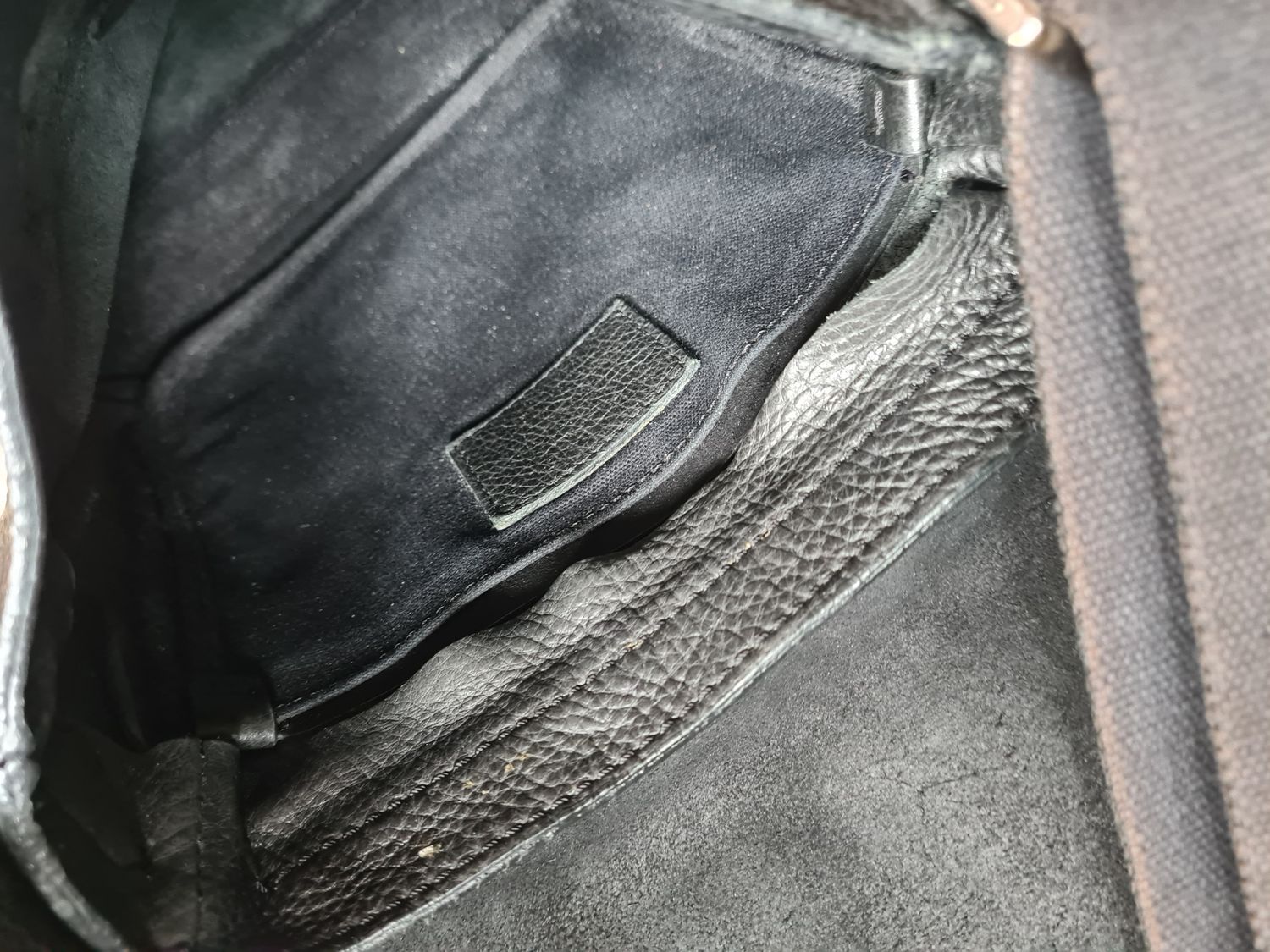 Vintage &#39;The Bridge&#39; black leather messenger bag