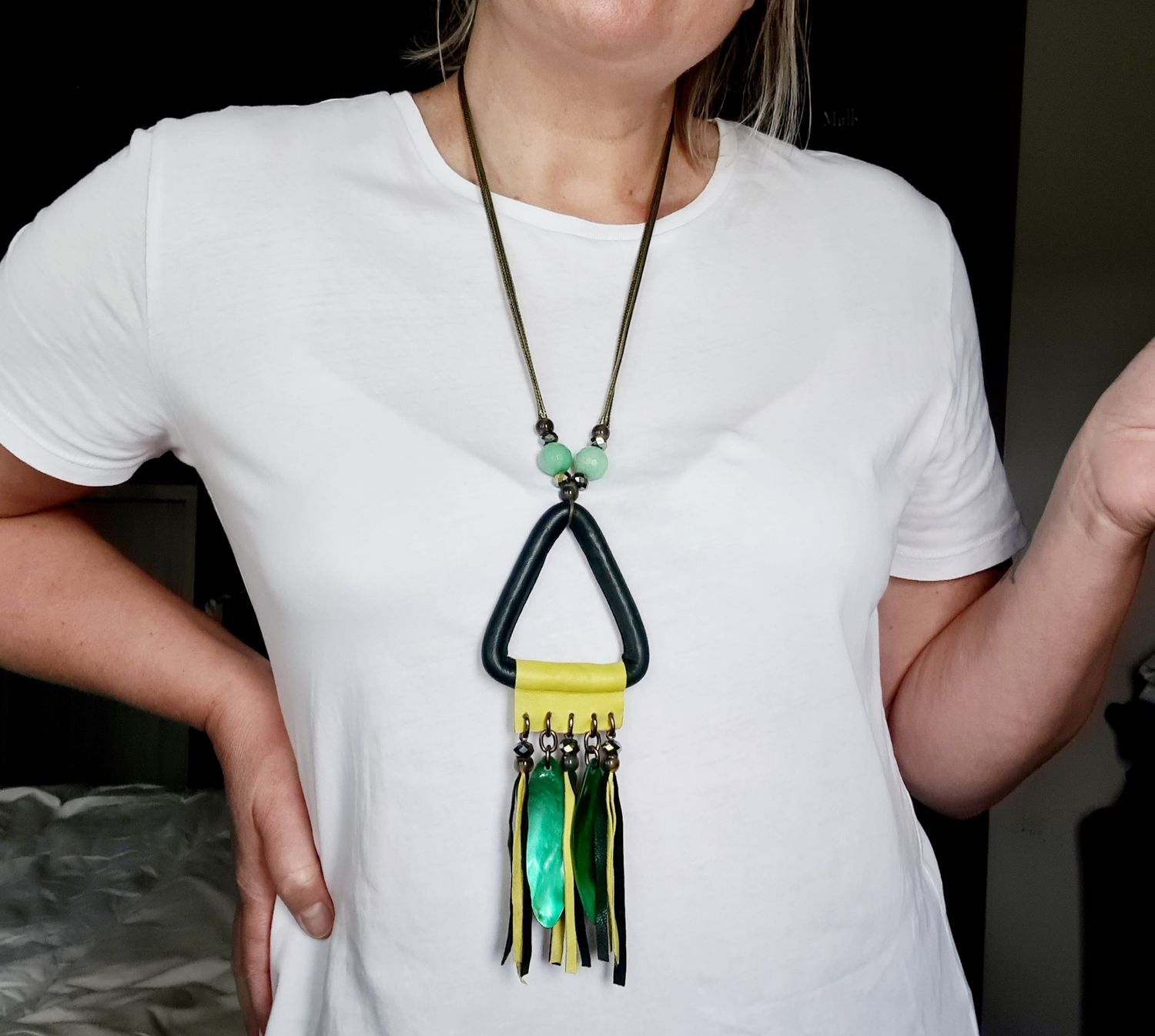 Statement tassle adjustable necklace