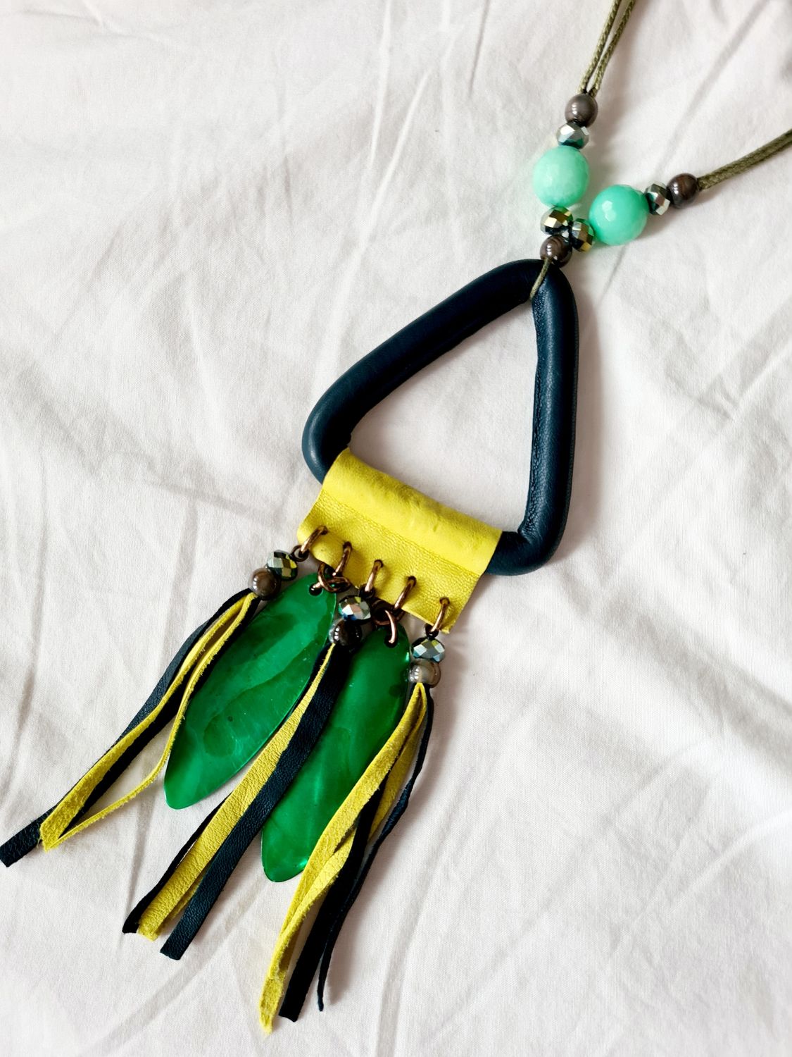 Statement tassle adjustable necklace