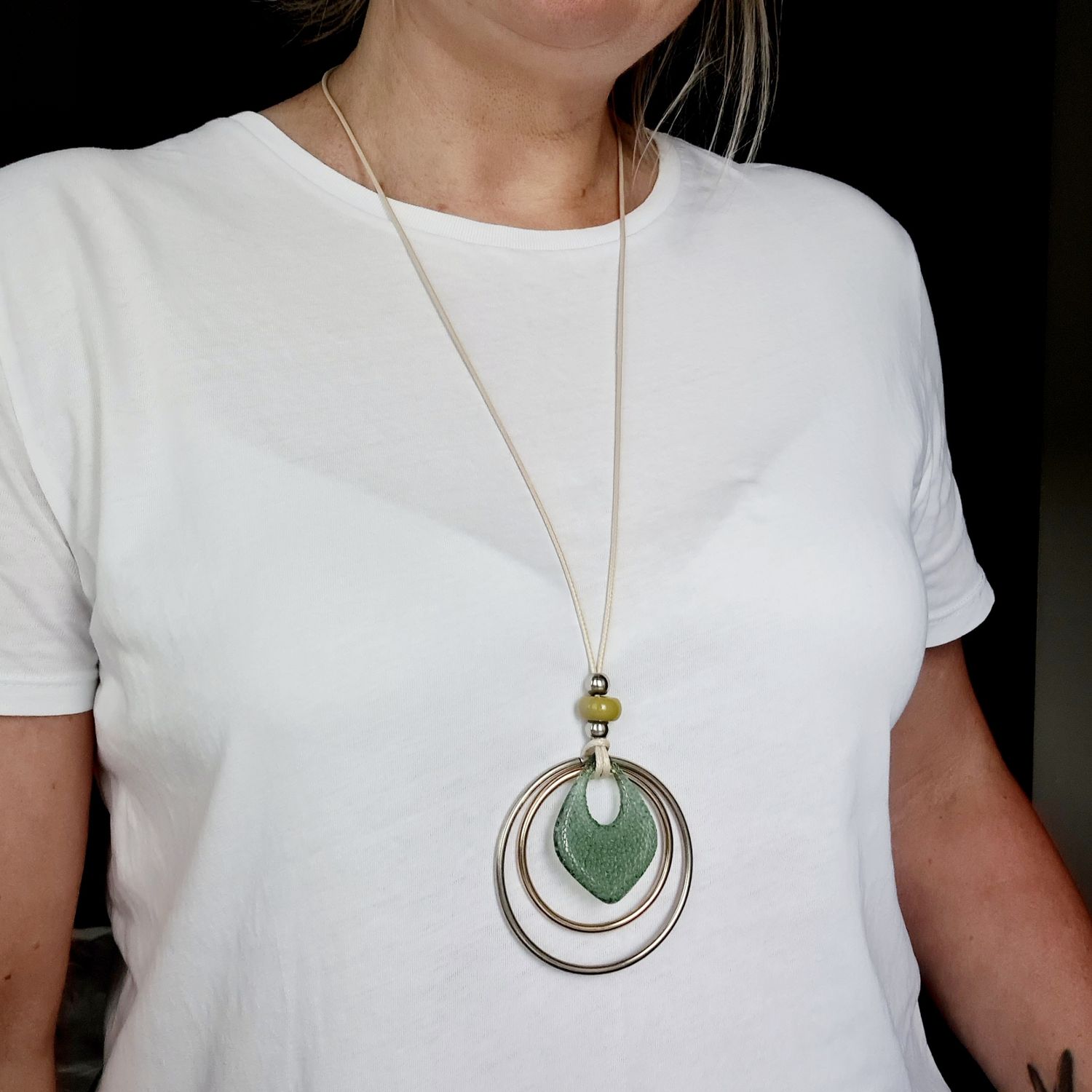 Statement hoop necklace