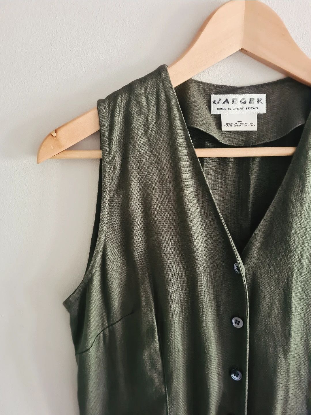 Unworn JAEGER 100% linen button through dress RRP £125