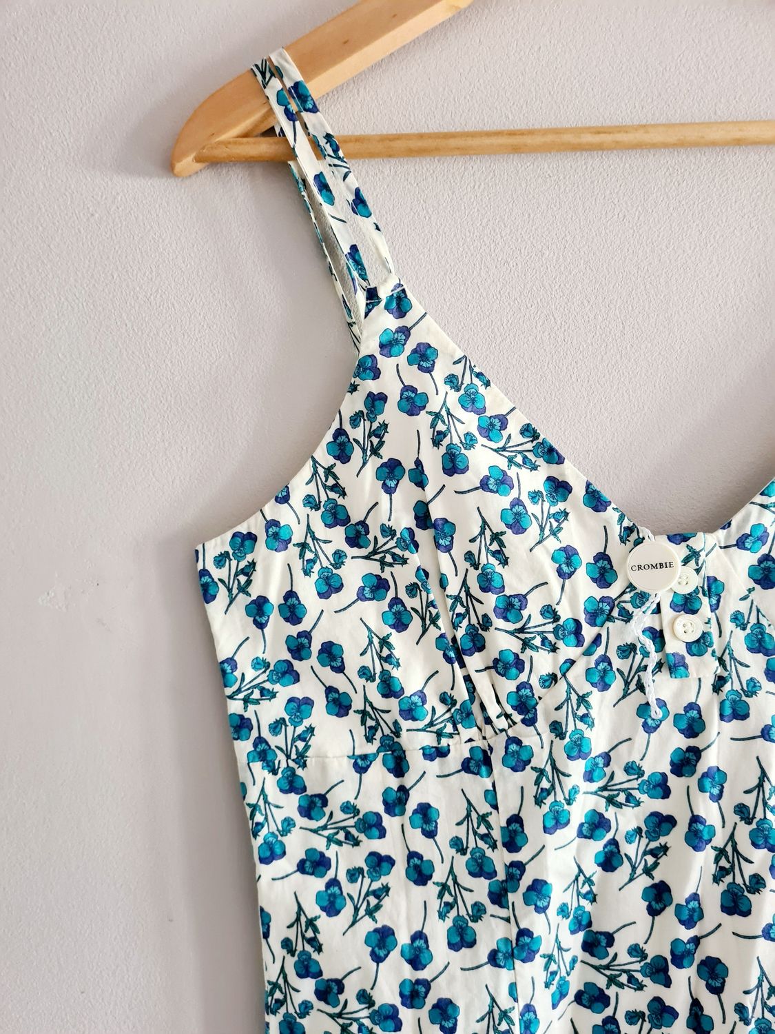 Pretty floral cotton midi dress by Crombie - with tags