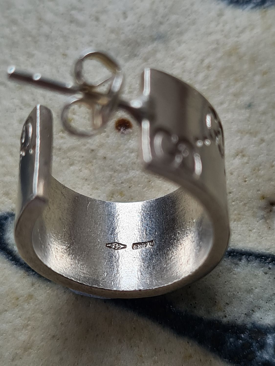Sterling silver GG monogrammed hoops