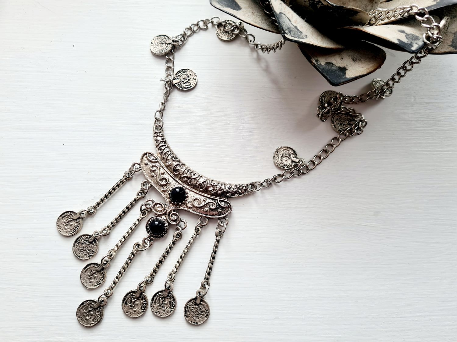 Boho tassle long necklace