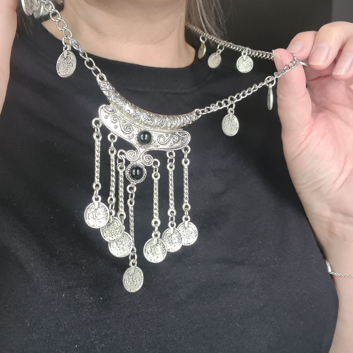 Boho tassle long necklace