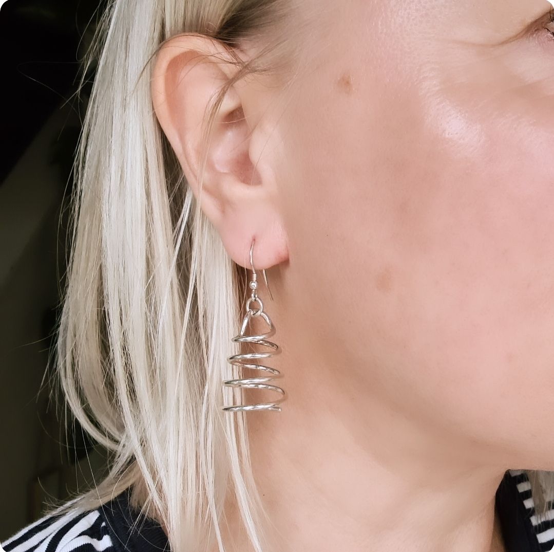 Sterling Silver spiral earrings