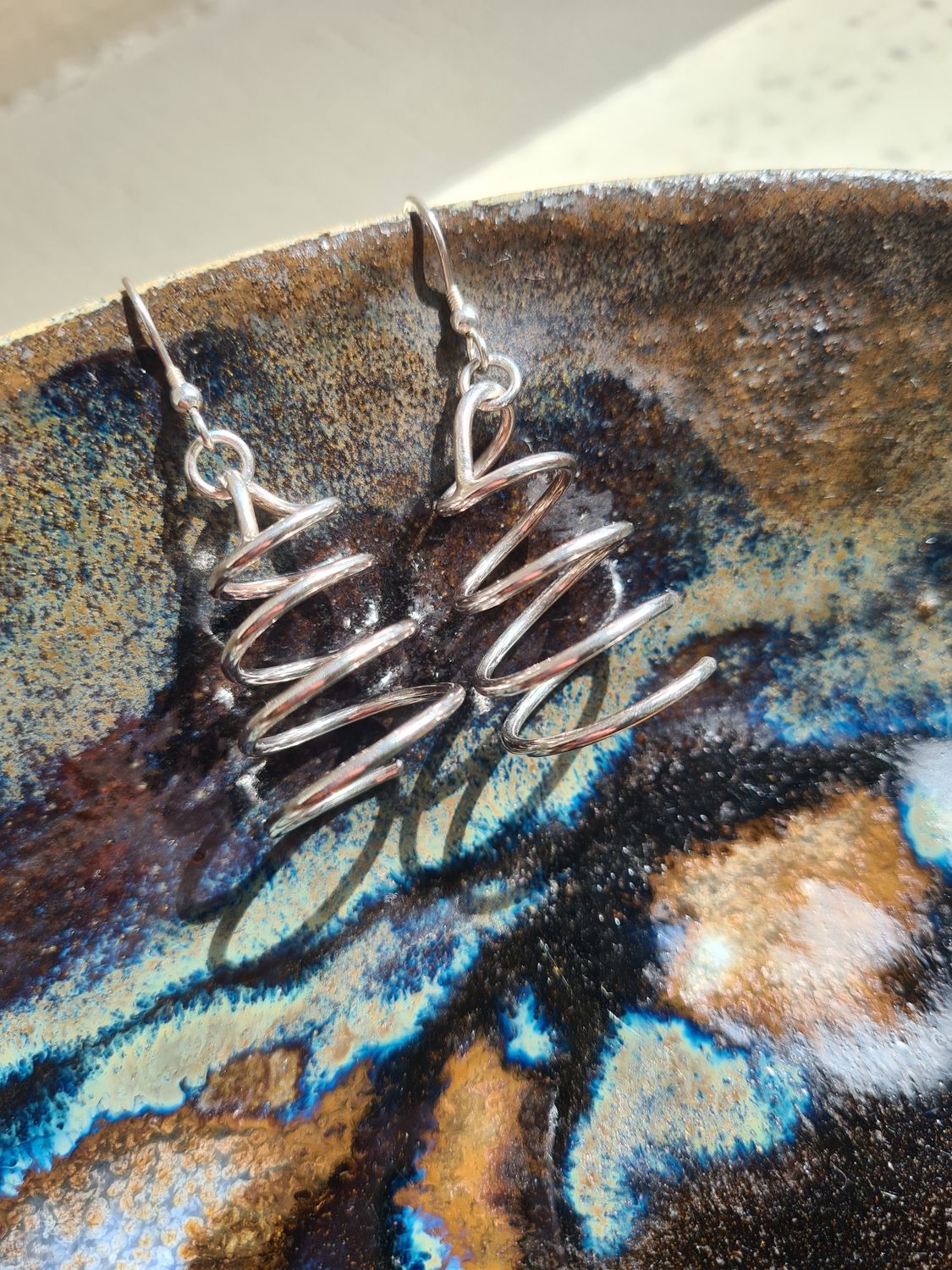 Sterling Silver spiral earrings