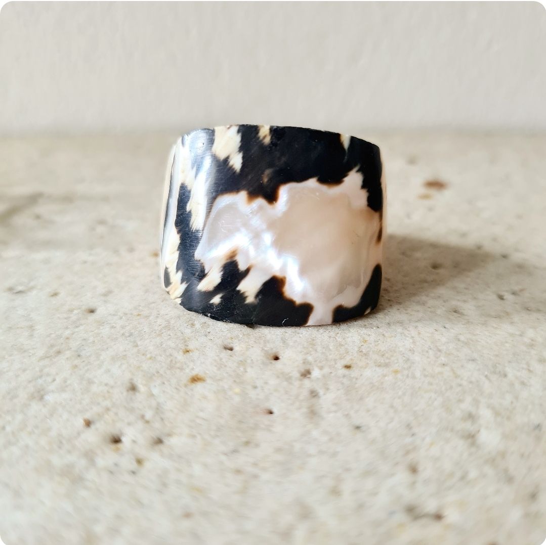 Unique Raw Mother of Pearl ring