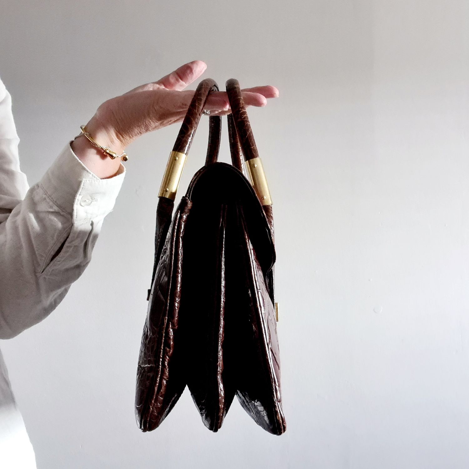 Incredible 1960&#39;s Italian croc grab bag