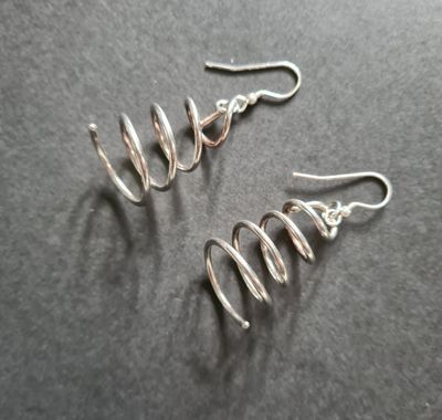 Sterling Silver spiral earrings