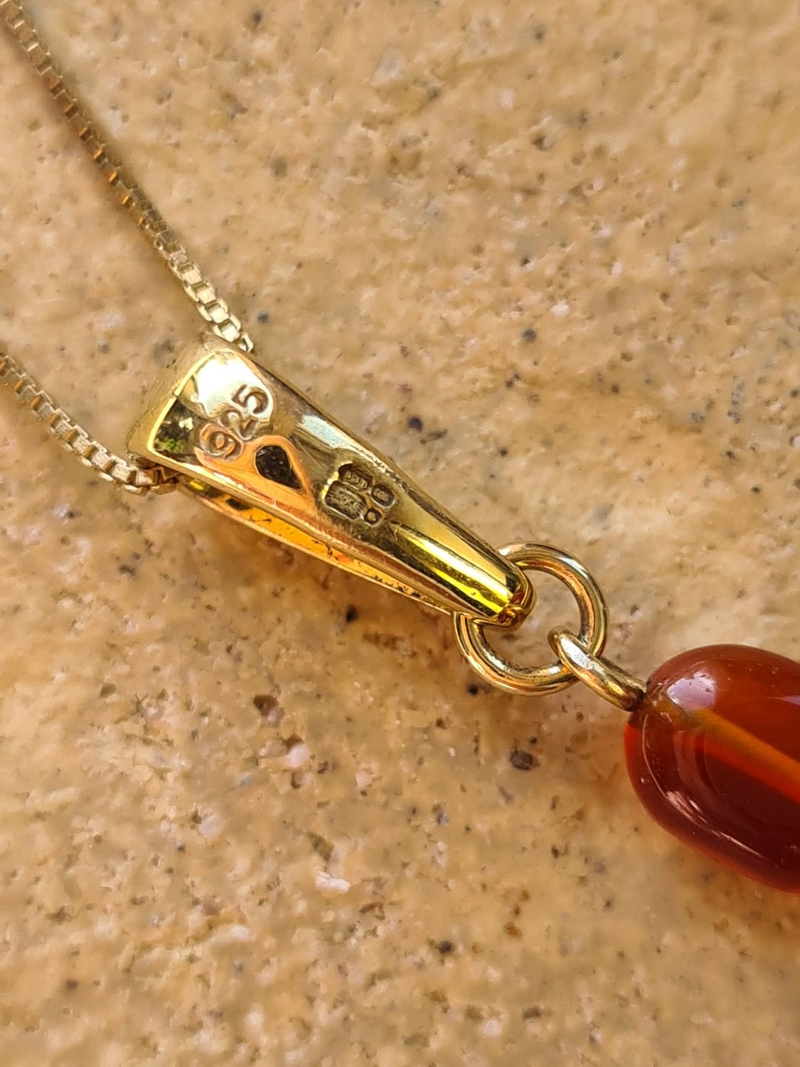 Multi semi-precious stone gold vermeil 925 necklace by designer Brian Joseph Berenblut