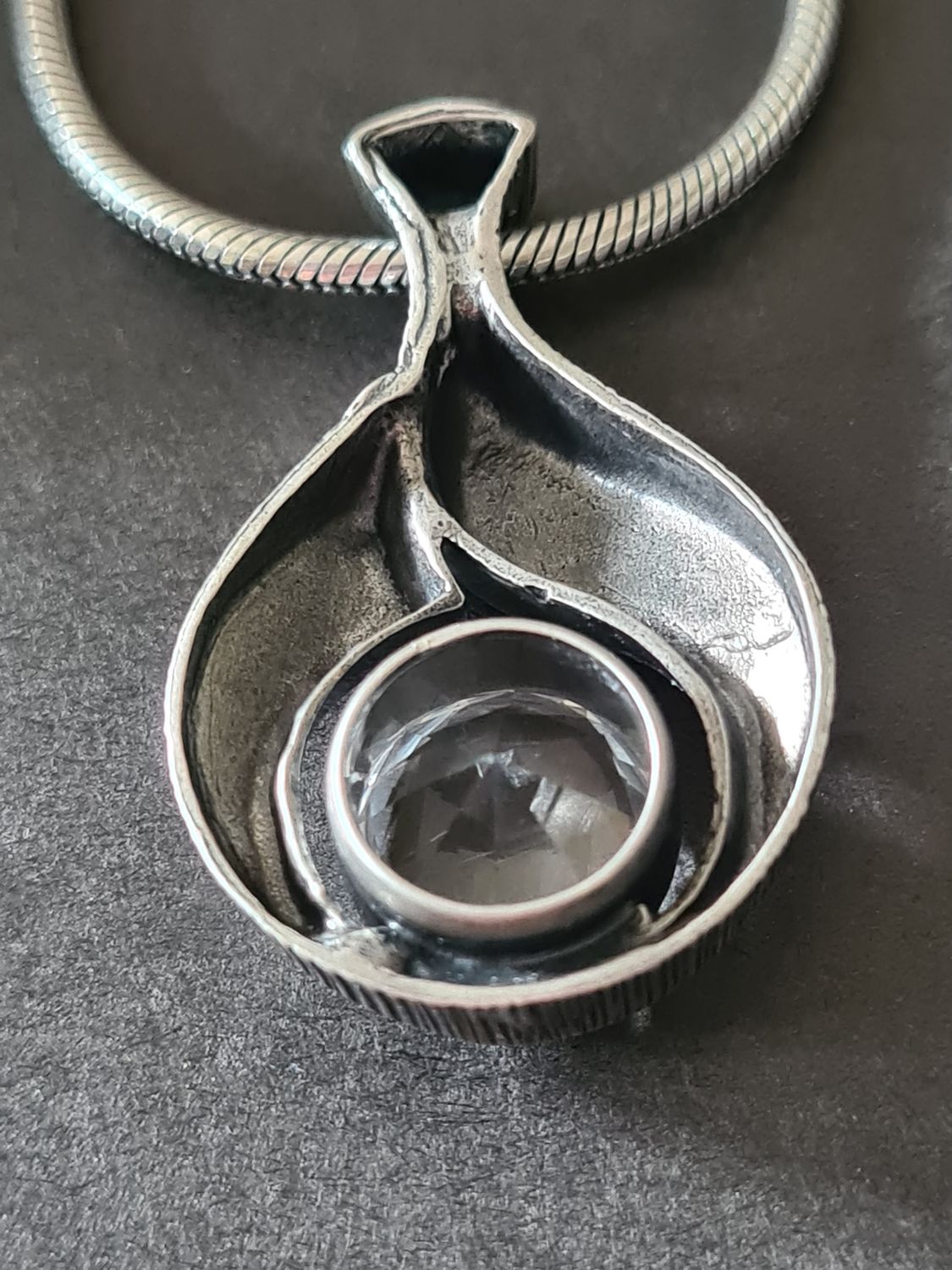 1970&#39;s KARL LAINE Finn Feelings silver necklace - boxed