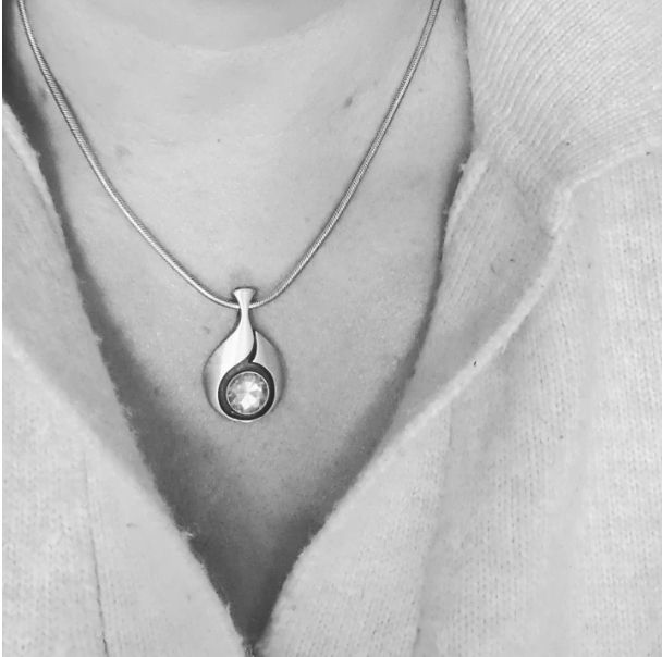 1970&#39;s KARL LAINE Finn Feelings silver necklace - boxed