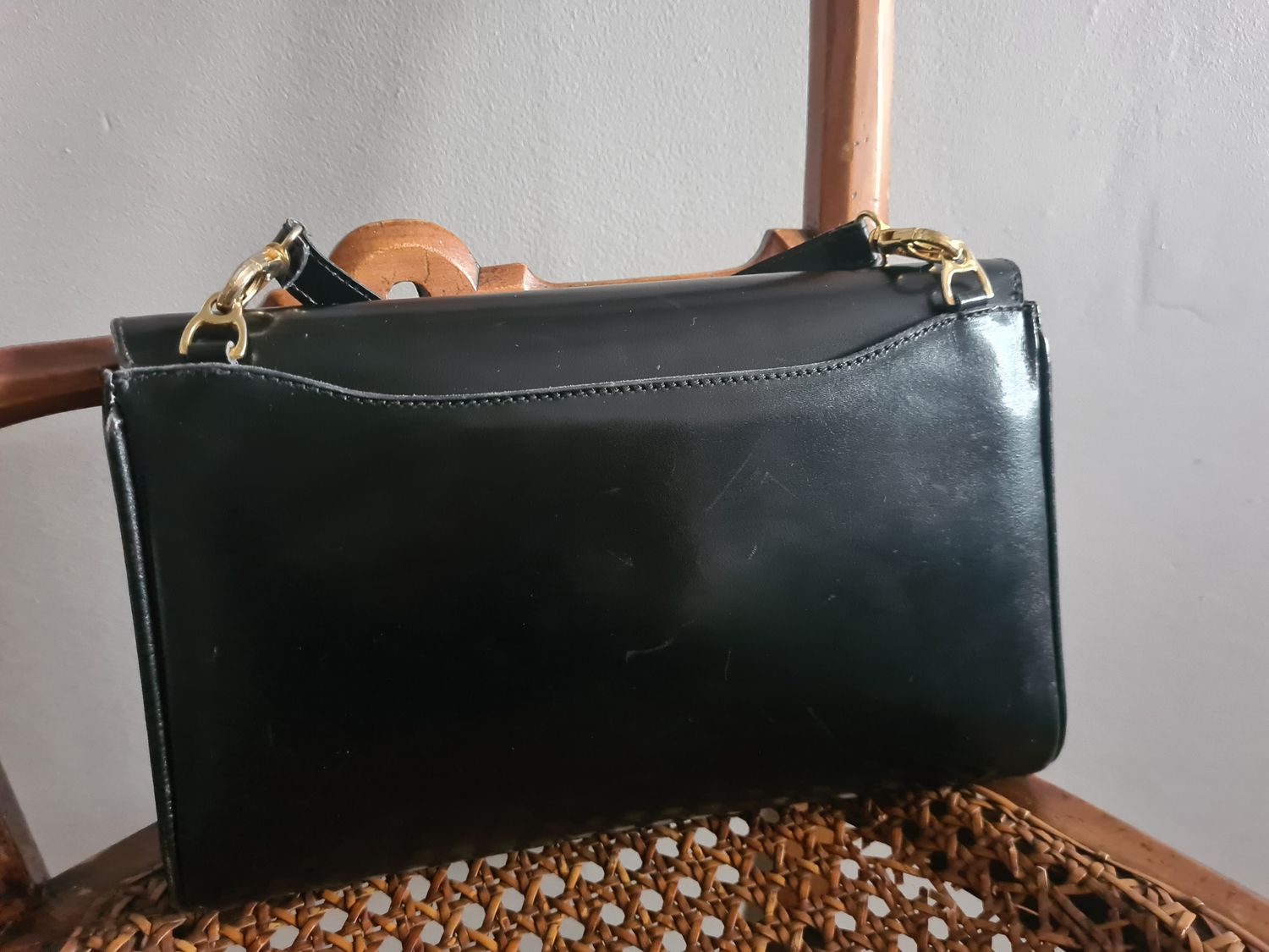 Vintage Italian leather shoulder/clutch bag
