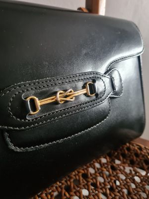 Vintage Italian leather shoulder/clutch bag