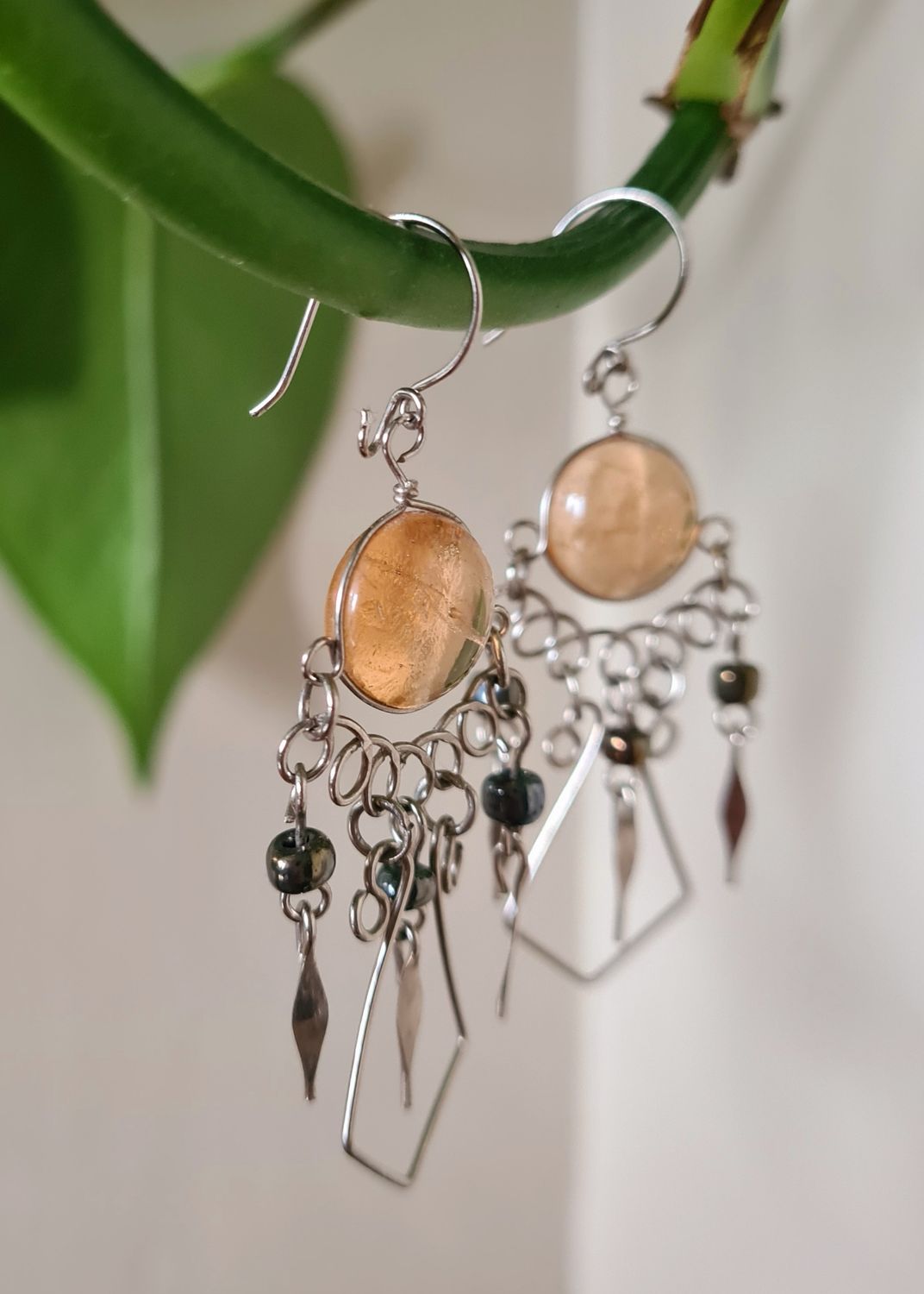 Vintage Peruvian chandelier earrings