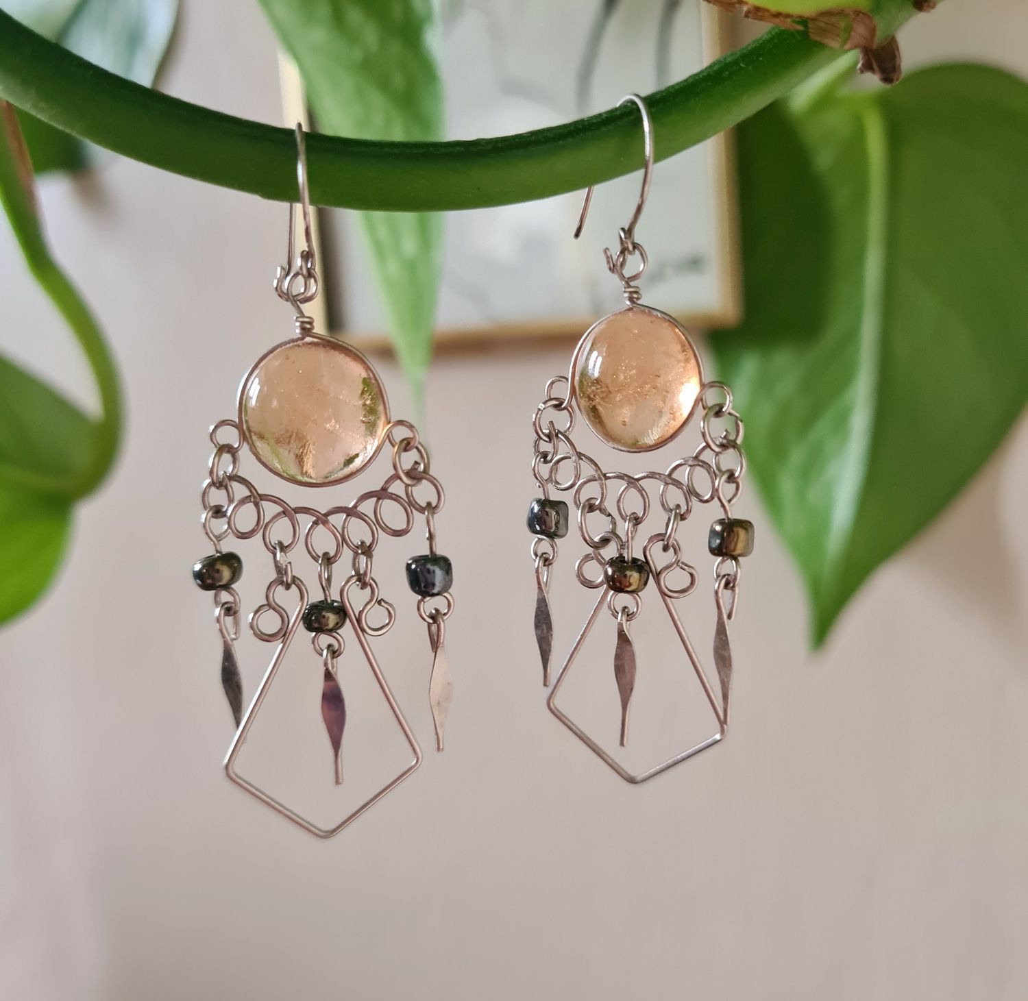 Vintage Peruvian chandelier earrings