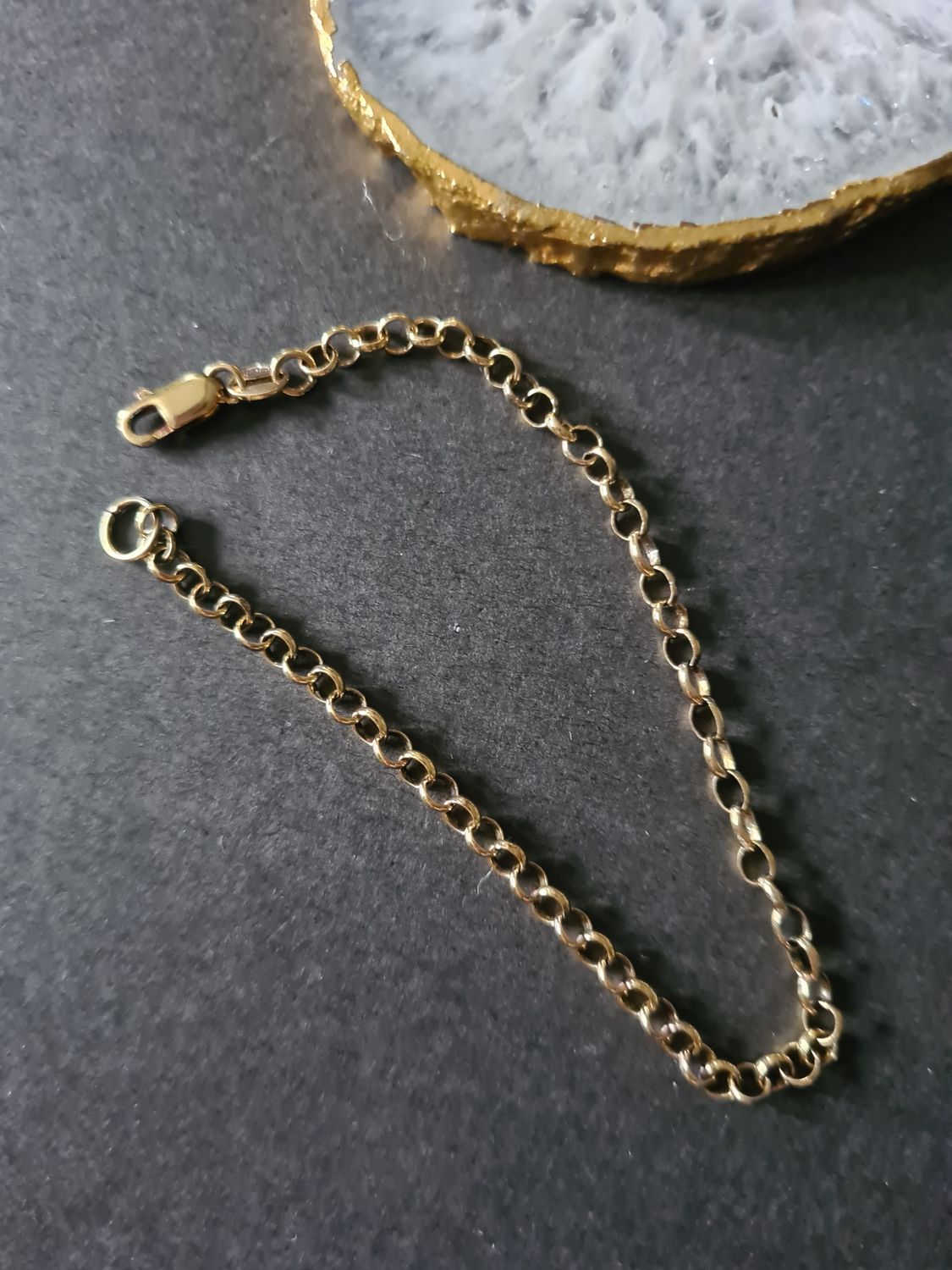 Gold vermeil 925 belcher bracelet