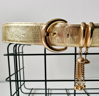 RARE vintage ESCADA gold leather belt