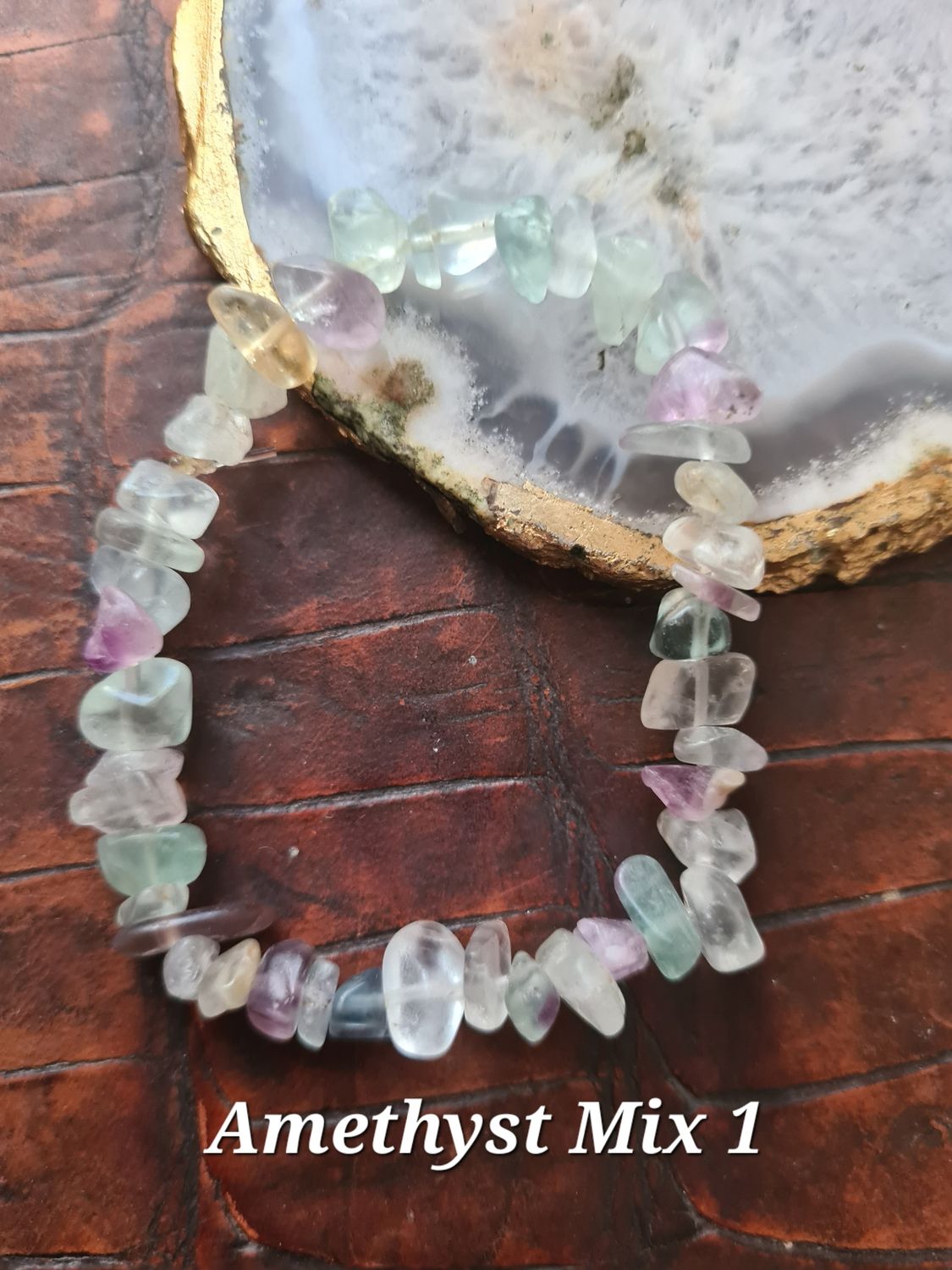 Beautiful semi precious stone stretch bracelets