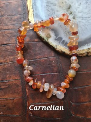 Beautiful semi precious stone stretch bracelets - Carnelian