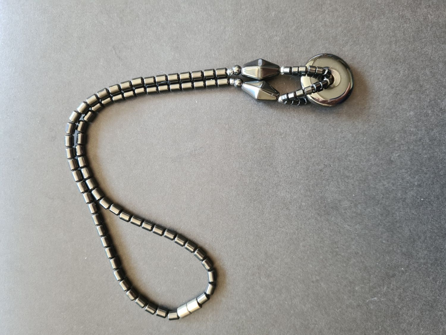Hematite magnetic necklace