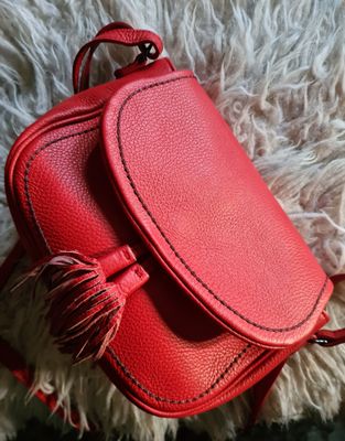 Italian designer Plinio Visona leather saddle bag RRP £300+