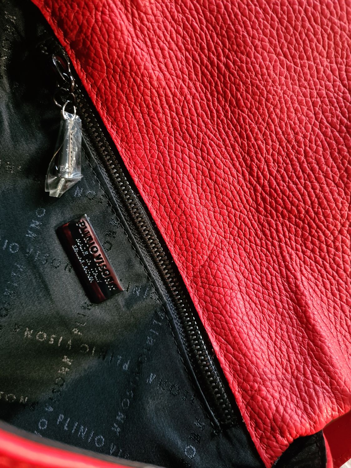 Italian designer Plinio Visona leather saddle bag RRP £300+