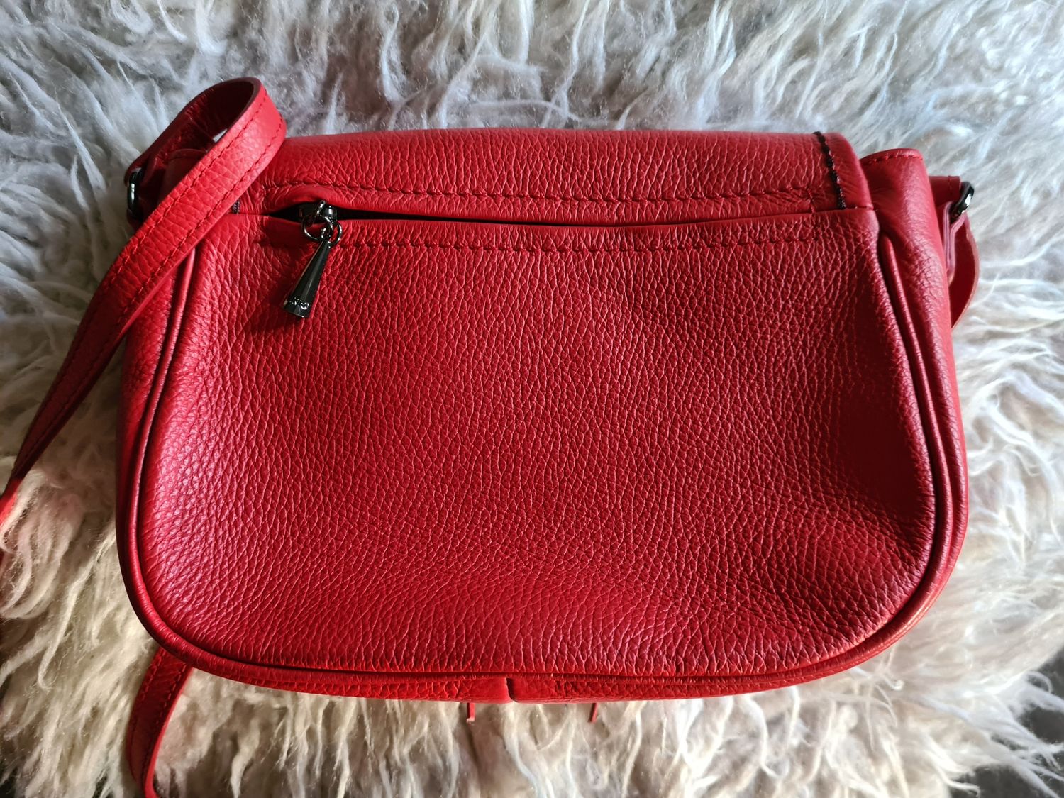 Italian designer Plinio Visona leather saddle bag RRP £300+
