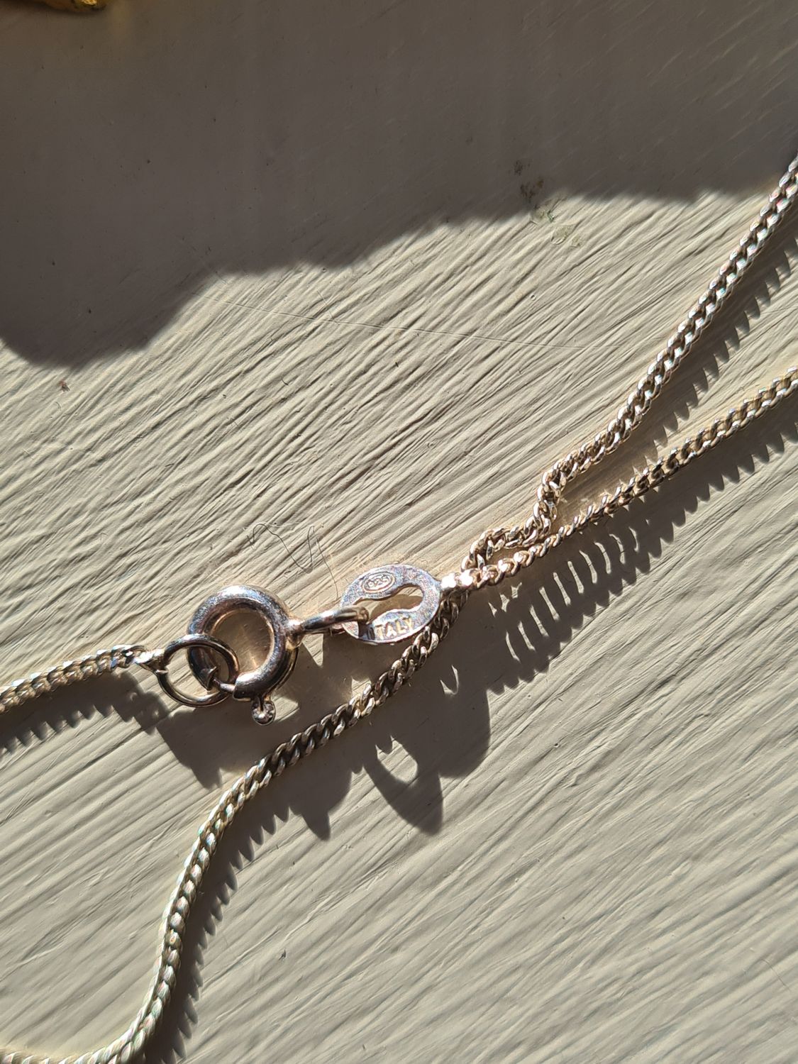 Contemporary Italian sterling silver bar necklace