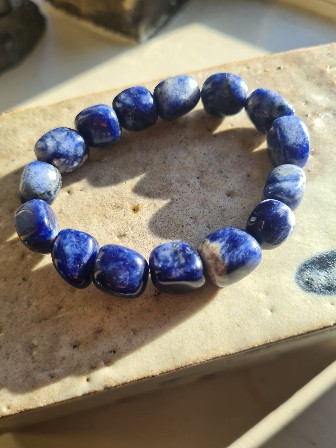 Chunky Sodalite semi precious stone bracelet